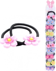 Gumki do włosów z kwiatkami, 2 szt.