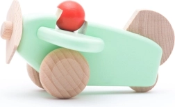 Bajo samolot z pilotem miętowozielony drewniany