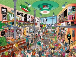 Puzzle HEYE sklep z instrumentami muzycznymi, 1500 elementów