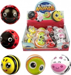 Skacząca gumowa piłeczka zwierzątko 6 cm, mix wzorów