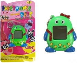 Elektroniczne zwierzątko Tamagotchi z zieloną kokardą