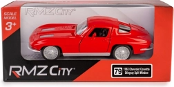 Metalowy model Chevrolet Corvette Stingray 1963 Split Window 1:35 czerwony