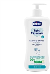 Chicco Baby Moments żel pod prysznic 2 w 1 do włosów i ciała z dozownikiem 750 ml