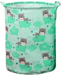 Zielony kosz na zabawki