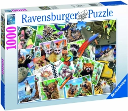 Puzzle 1000 elementów – zwierzęta w podróży RAVENSBURGER