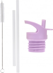 Zakrętka, szczoteczka i słomka do stalowej butelki Kwiecisty Ogródek