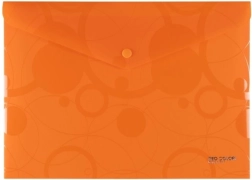 Koperta na dokumenty z zatrzaskiem A4 pomarańczowa NEO COLORI