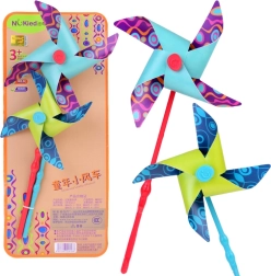 kolorowe wiatraczki 2 szt. – zabawka plenerowa i dekoracja ogrodowa