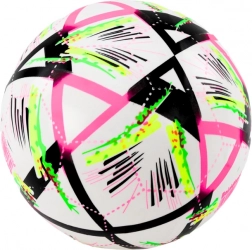 Gumowa piłka z wyrazistymi wzorami, biała, 24 cm