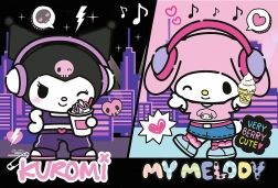 puzzle 160 elementów kuromi rządzi hello kitty trefl