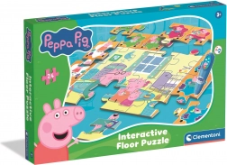 Interaktywne podłogowe puzzle PEPPA PIG z elektronicznym długopisem 70 × 100 cm