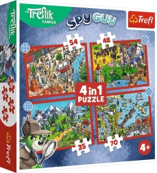 Puzzle TREFLÍCI Podróże 4w1 (35, 48, 54, 70 elementów)