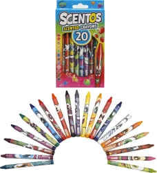 Pachnące kredki woskowe SCENTOS, zestaw 20 szt.