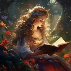 Mozaika diamentowa - księżniczka z książką