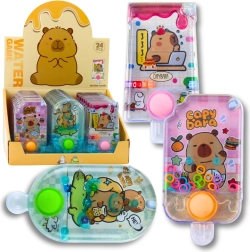 Wodna gra z kółkami z motywem KAPIBARY w kształcie lizaka