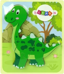 Drewniane puzzle dinozaur zielony