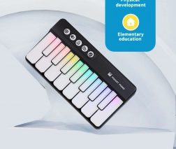 Czarny mini pianinko muzyczne dla dzieci