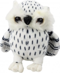 Mała pluszowa sowa biała w czarne kropki 15 cm