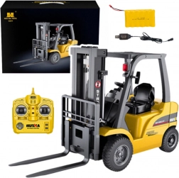 RC wózek widłowy 1:10 metalowy żółty