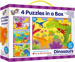 Galt puzzle W krainie dinozaurów 4 w 1 (12–24 elementy)