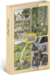 Tygodniowy magnetyczny dziennik Josef Lada 2026, 11 x 16 cm