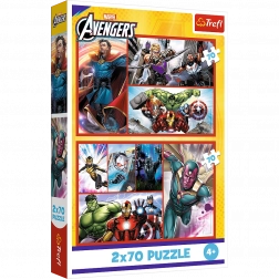 Puzzle - 2x70 - Zostań bohaterem od Trefl