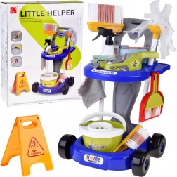 Dziecięcy wózek do sprzątania z akcesoriami i odkurzaczem