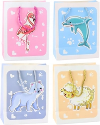 Torba podarunkowa zwierzątka 3D pastelowa