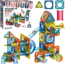 Woopie magnetyczne klocki 3D – tor kulkowy, 42 elementy