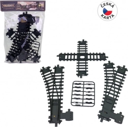 Zestaw torów do kolejki 22 cm ze skrzyżowaniem i zwrotnicami