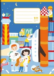 Zeszyt szkolny A5 z linią pomocniczą Kosmos