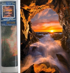 Diamentowe malowanie Zachód słońca 30 × 40 cm