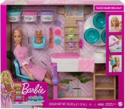 barbie salon spa z maseczką do twarzy – zestaw do zabawy