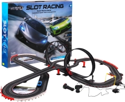 Dziecięcy tor wyścigowy 10 metrów 6+ ze światłami i dwoma autkami 1:43