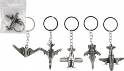 Metalowy brelok do kluczy w kształcie samolotu 5–6 cm, mix wzorów