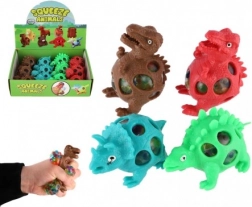 Antystresowy ściskany dinozaur z żelowymi kuleczkami 7 × 5 cm, 4 kolory