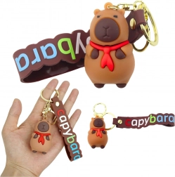 Brelok kapibara z czerwonym szalikiem