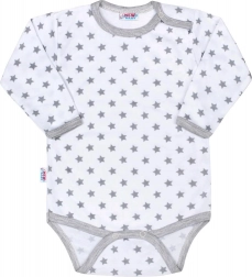 body niemowlęce New Baby Classic II szare w gwiazdki
