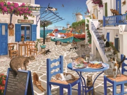 Ravensburger puzzle Koty na Mykonos 1500 elementów
