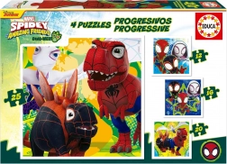 Educa Puzzle Spidey i jego niesamowici przyjaciele: Dino-web 4w1