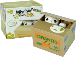 Skarbonka Kot uczy się oszczędzać Pomarańczowa