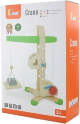 Drewniany dźwig z wyciągarką