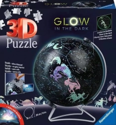 Świecący puzzle globus rozgwieżdżonego nieba 180 elementów