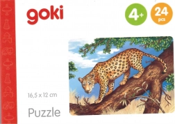 Goki drewniane puzzle Zwierzęta Afryki – jaguar, 24 elementy