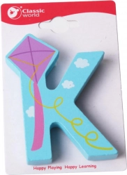 Drewniana litera K CLASSIC WORLD