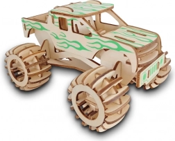 Drewniane 3D Puzzle Monster Truck