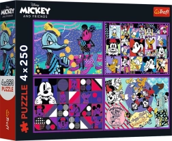 Puzzle 4×250 elementów MICKEY MOUSE