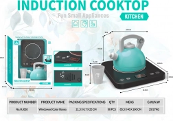 Interakcyjna dziecięca płyta indukcyjna z czajniczkiem i kubeczkiem