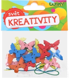 Kreatywny zestaw Drewniane Motylki ze Sznurkiem