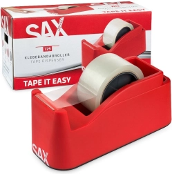 Stacjonarny dyspenser taśmy klejącej SAX design 729, czerwony